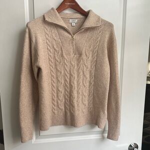 J. Crew Tan Cable Knit women's Sweater- Medium